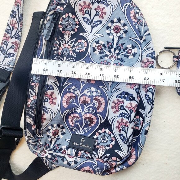 Vera Bradley Lighten Up Essential Compact Sling Purse Ornate Bloom & Zip ID Case main image 13